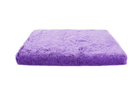 Plush Square Pet Bed Wave Memory Foam